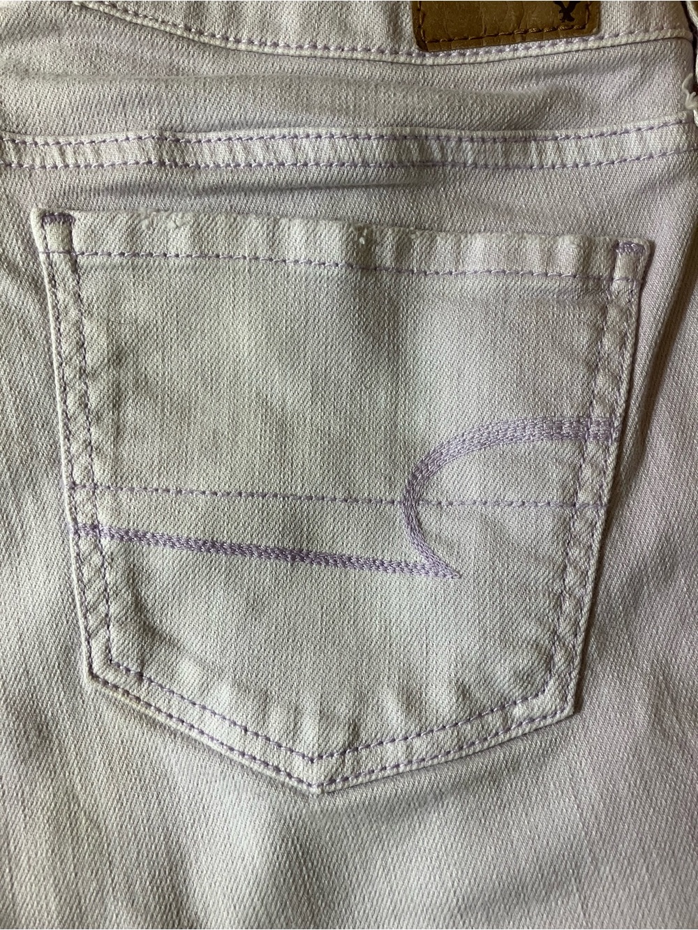 American Eagle Outfitters Jeans with Lavender Stitching